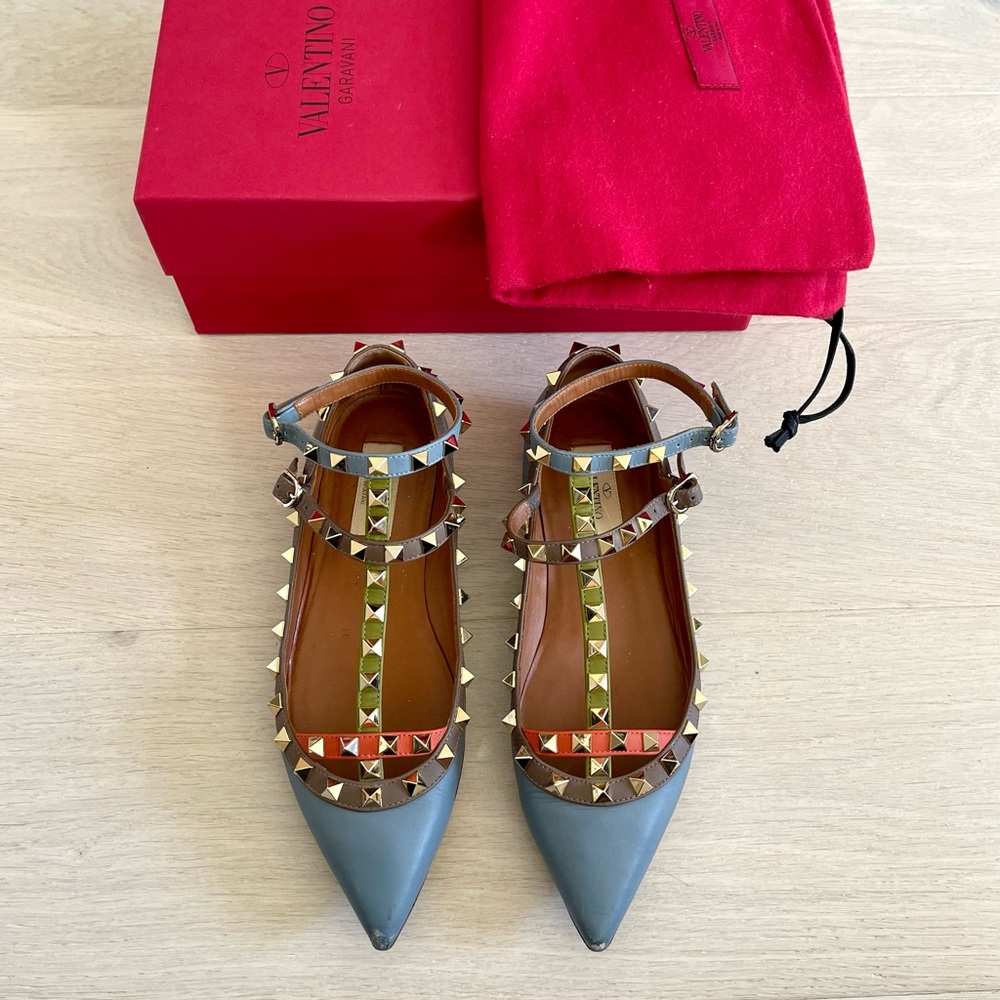 Valentino Rockstud Caged Ballet Flats 🤩